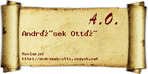 Andrásek Ottó névjegykártya
