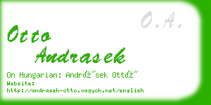otto andrasek business card